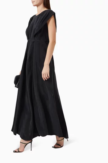Belted Maxi Dress in Cupro