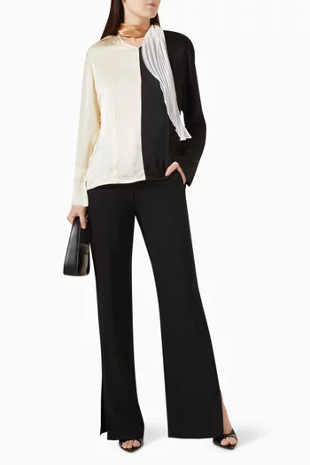 Neck-scarf Blouse in Viscose