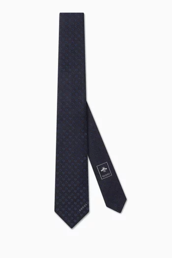 Horsebit Tie in Silk-jacquard