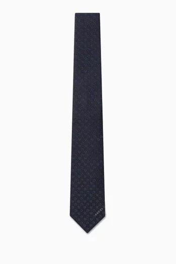 Horsebit Tie in Silk-jacquard