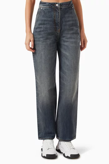 Wide-leg Jeans in Cotton-denim