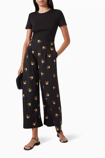 Pruitt Ribbed T-shirt in Cotton Blend