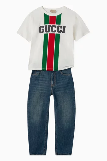 Logo Print T-shirt in Cotton
