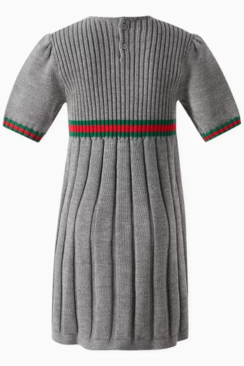 Web Stripe Dress in Wool