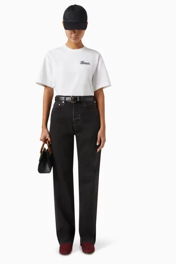 Embroidered Logo T-shirt in Cotton Jersey