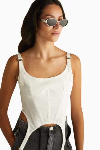 نظارة شمسية 01 بشعار الماركة معدن