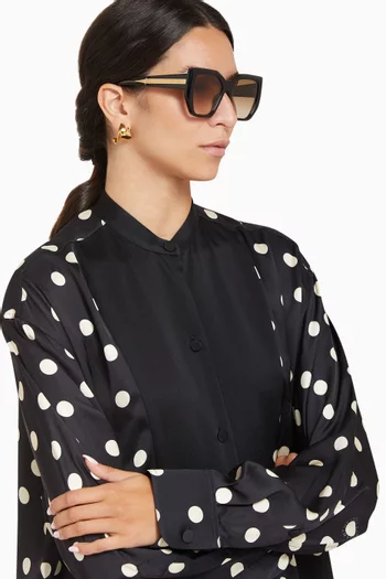 Square Sunglasses in Bio-acetate