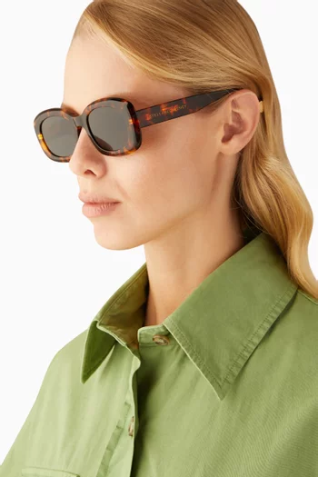 نظارة شمسية دائرية بإطار أسيتات حيوي