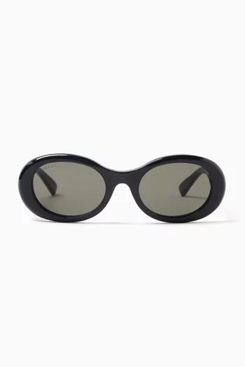 Oval Sunglasses in Recycled Acetate