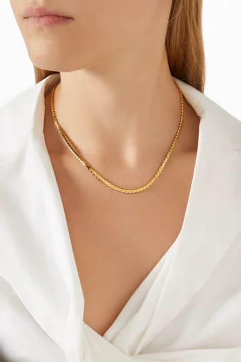 Serpentine Chain Necklace in 14kt Gold Vermeil