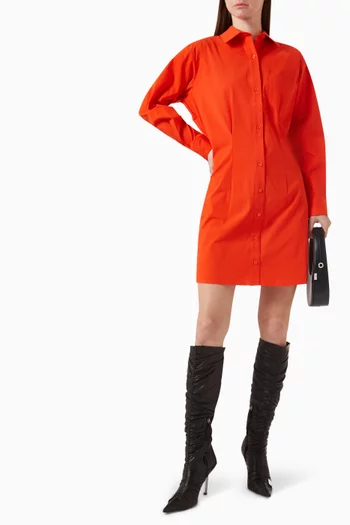 Shirt Dress in Cotton-poplin