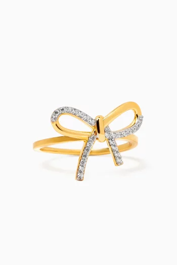 Bow Ring in 24kt Gold-plated Sterling Silver