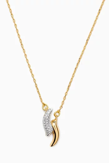 Polo Pave Necklace in 18kt Gold-plated Metal
