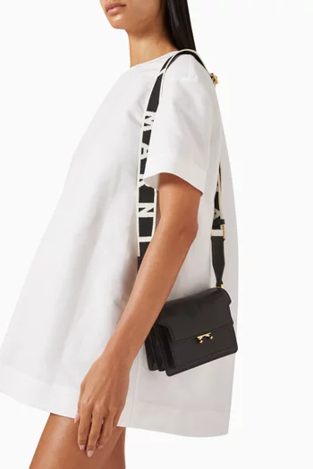 Mini Logo Shoulder Bag in Leather