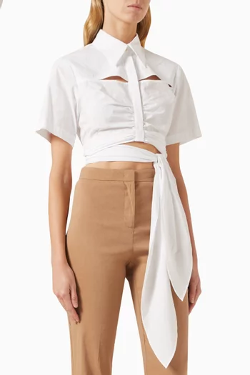 Cimmeri Short-sleeve Shirt in Cotton Poplin