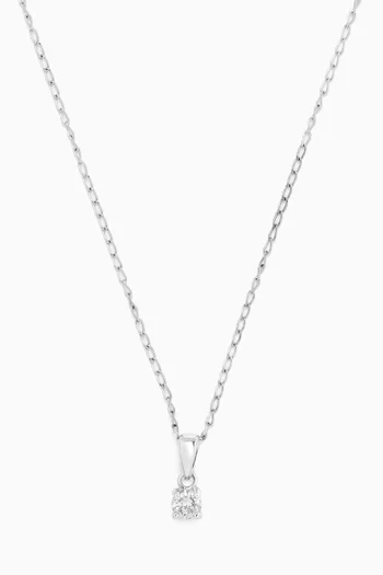 Diamond Pendant Necklace in 18kt White Gold