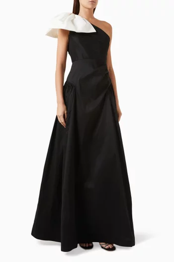 Banks One-shoulder Gown in Taffeta