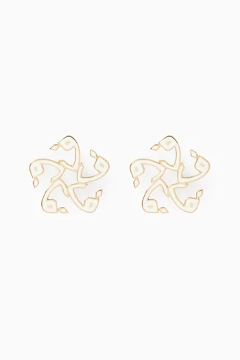 Letter “Faa” Earring in 18kt Gold