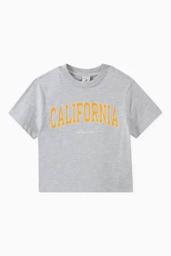 تي شيرت بشعار California مزيج قطن