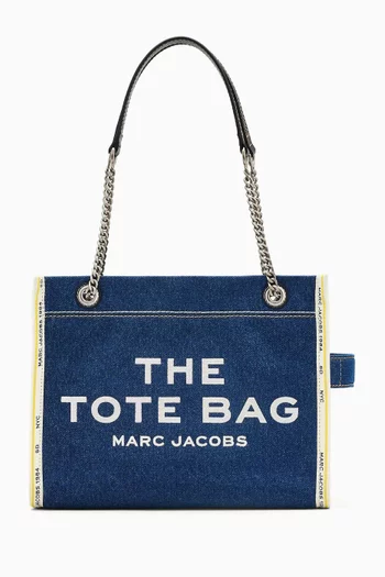 The Medium Chain Tote Bag in Denim