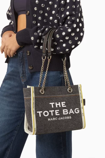 The Small Chain Tote Bag in Denim