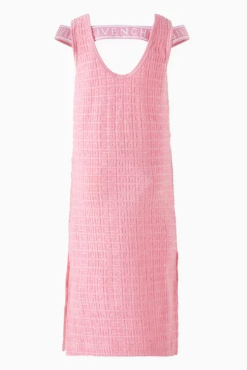 4G-motif Sleeveless Dress in Cotton