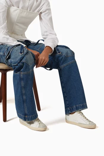 سنيكرز سوبر ستار أسفل الكاحل جلد