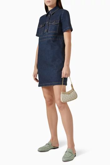 Mini Ophidia Shoulder Bag in GG Canvas