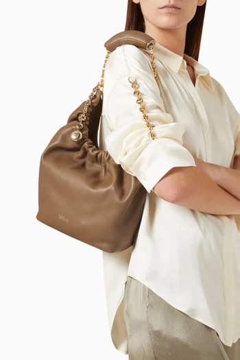 حقيبة كتف سكويز صغيرة جلد ماعز