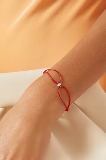 سوار لايك أدياموند بتصميم خيط مرصع بماسة ذهب أبيض عيار 18