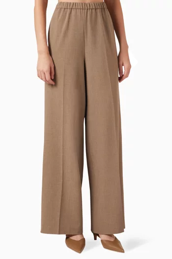 Straight-leg Pants in Matte Suit Fabric