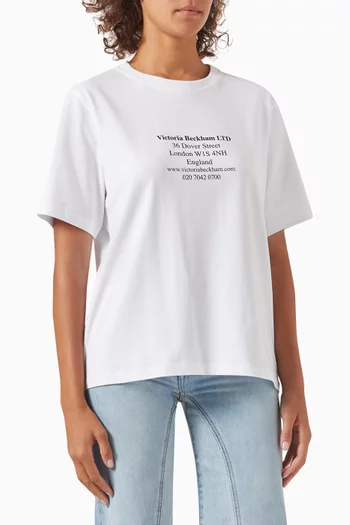 Address-print T-shirt in Organic-cotton