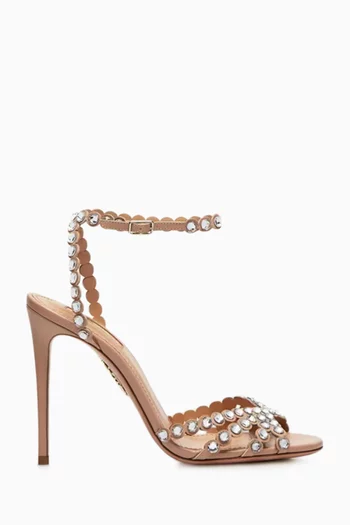 صندل تيكيلا بكعب 105 مم جلد