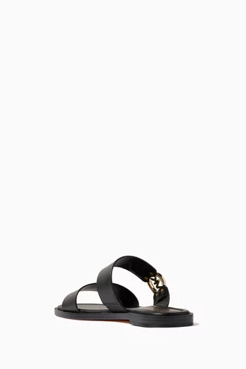 Vera Logo Sandals in Leather