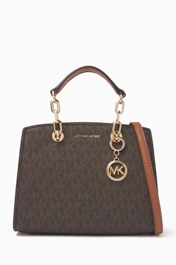 Cynthia Top-handle Bag in Coated-canvas