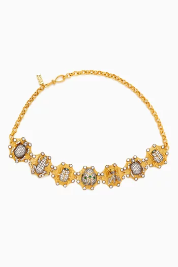 Icons Shield Choker in 24kt Gold-plated Bronze