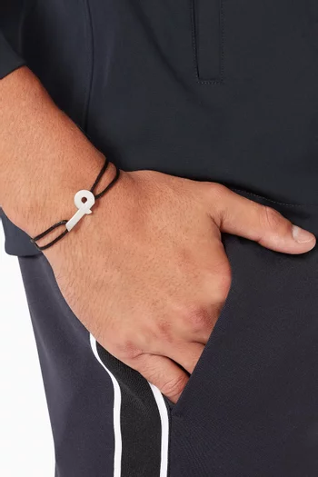 Arabic Letter 'Meem' Bracelet in Sterling Silver