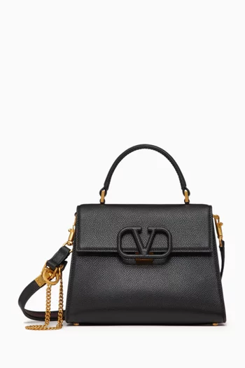 حقيبة فالنتينو غارافاني صغيرة بشعار حرف V جلد