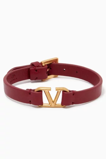 Valentino Garavani VLOGO Signature Bracelet in Leather
