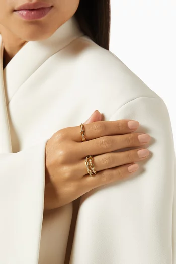 Triple Stack CZ Ring in Gold-plated Brass