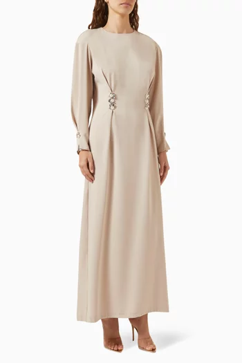 Bregee Embellished Maxi Dress in Crepe
