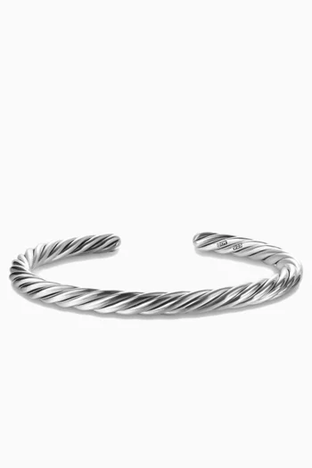 Cable Cuff Bracelet in Sterling Silver