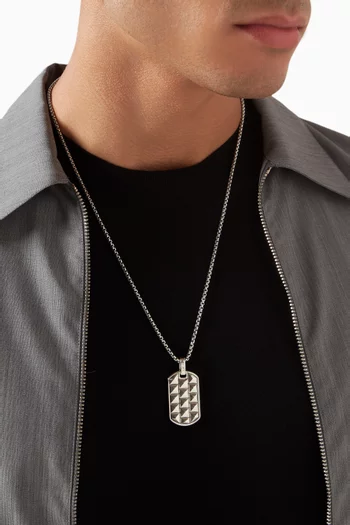 Pyramid Tag Pendant in Sterling Silver