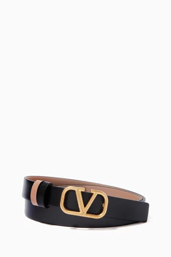 Valentino Garavani VLOGO Reversible Belt in Leather