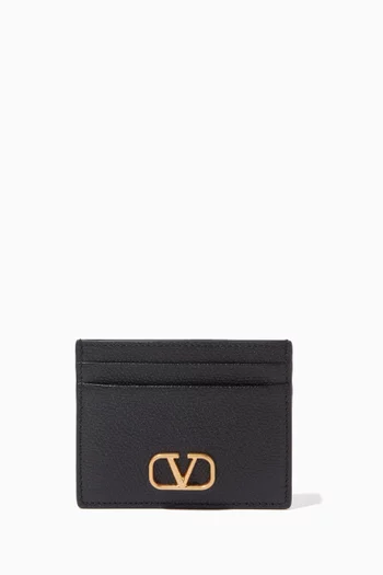 Valentino Garavani Vlogo Signature Card Holder in Leather