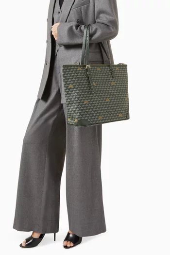 حقيبة يد ديلي باتل 35 بسحاب قنب وجلد