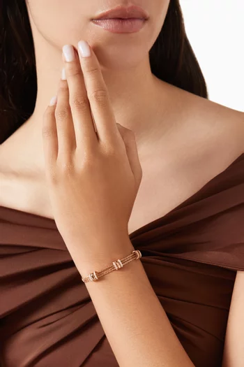 Mini Wid Triple Diamond Bracelet in 18kt Rose Gold