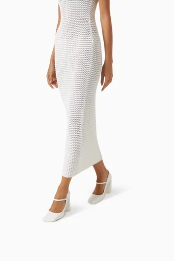 حذاء كلاسيك شارلوت ماري جين جلد لامع بكعب 95 مم