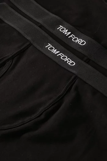 Logo Boxer Briefs in Cotton, Pack of 2