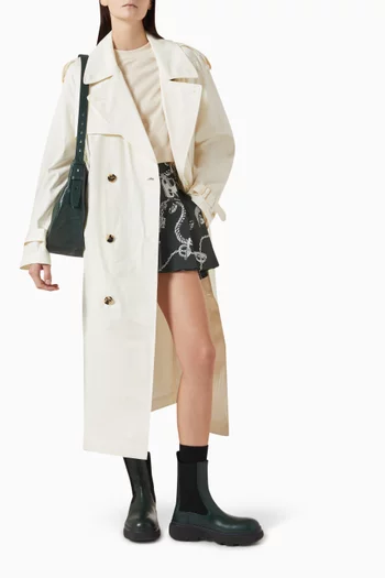 Double-breasted Trench Coat in Silk
